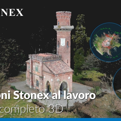 Rilievo 3D della Torretta Viscontea all’interno del Parco di Monza con strumenti Stonex